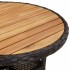 Set de comedor jardín 5 pzas con cojines ratán PE acacia