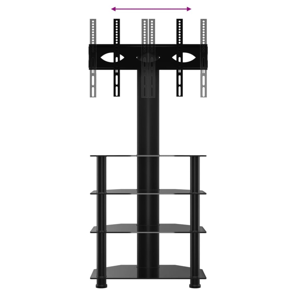 Mueble de TV de esquina 4 niveles para 32-70 pulgadas