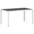 Set comedor jardín 5 pzas cojines ratán sintético vidrio