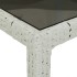 Set comedor jardín 5 pzas cojines ratán sintético vidrio