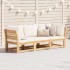 Set de muebles para jardín 3 piezas con cojines madera