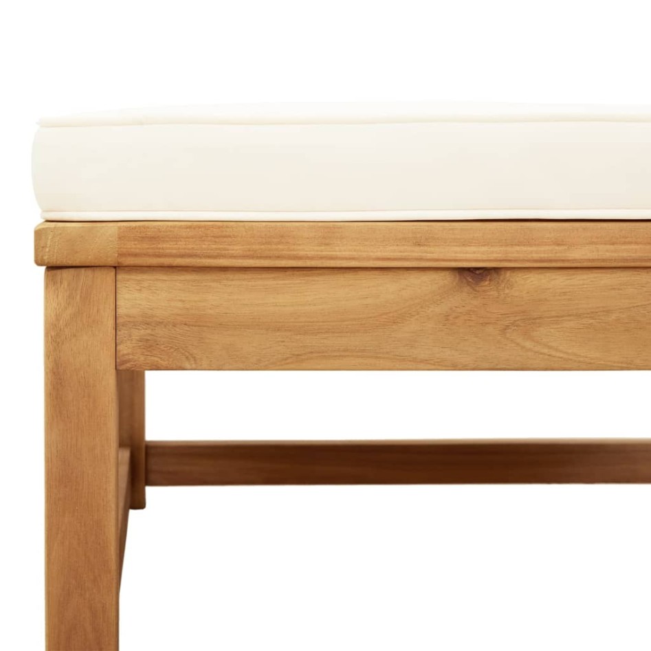 Set de muebles para jardín 3 piezas con cojines madera