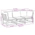 Set de muebles para jardín 3 piezas con cojines madera