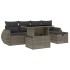 Set de muebles de jardín 6 pzas y cojines ratán sintético