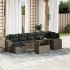 Set de sofás de jardín y cojines 8 piezas ratán sintético