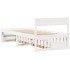 Estructura de cama sin colchón madera de pino blanca 90x200