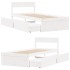 Estructura de cama sin colchón madera de pino blanca 90x200