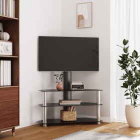 Mueble TV esquina 3 niveles para 32-70 pulgadas negro