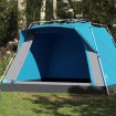 Tienda de campaña cabaña 4 personas apertura rápida azul