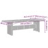 Mesa de jardín superficie madera acacia ratán gris 240x90x75