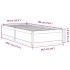 Estructura de cama sin colchón madera maciza de pino 90x190