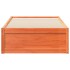 Estructura de cama sin colchón madera maciza marrón 75x190