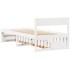 Estructura de cama sin colchón madera maciza blanca 75x190
