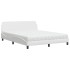 Cama con colchón cuero sintético blanco 160x200