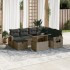 Set de sofás de jardín y cojines 8 piezas ratán sintético