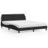 Cama con colchón terciopelo negro 160x200