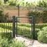 Puerta de malla de jardín acero galvanizado gris 100x125