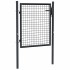 Puerta de malla de jardín acero galvanizado gris 100x125