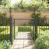 Puerta de malla de jardín acero galvanizado gris 100x125