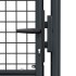 Puerta de malla de jardín acero galvanizado gris 100x125