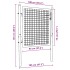Puerta de malla de jardín acero galvanizado gris 100x125