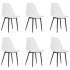 Sillas de comedor 6 unidades blancas