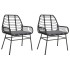 Sillones de jardín con cojines 2 uds ratán sintético