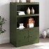 Aparador de acero verde oliva 67x39x107