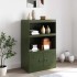 Aparador de acero verde oliva 67x39x107