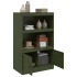 Aparador de acero verde oliva 67x39x107