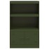 Aparador de acero verde oliva 67x39x107