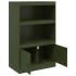 Aparador de acero verde oliva 67x39x107