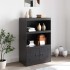 Aparador de acero negro 67x39x107