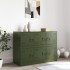 Aparador de acero verde oliva 99x39x73