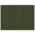 Aparador de acero verde oliva 99x39x73