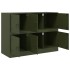 Aparador de acero verde oliva 99x39x73