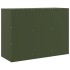 Aparador de acero verde oliva 99x39x73