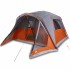 Tienda familiar con porche 4 personas impermeable gris