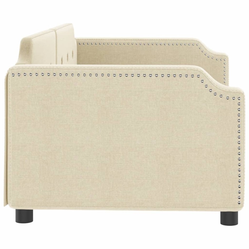 Sofá cama sin colchón tela crema 100x200