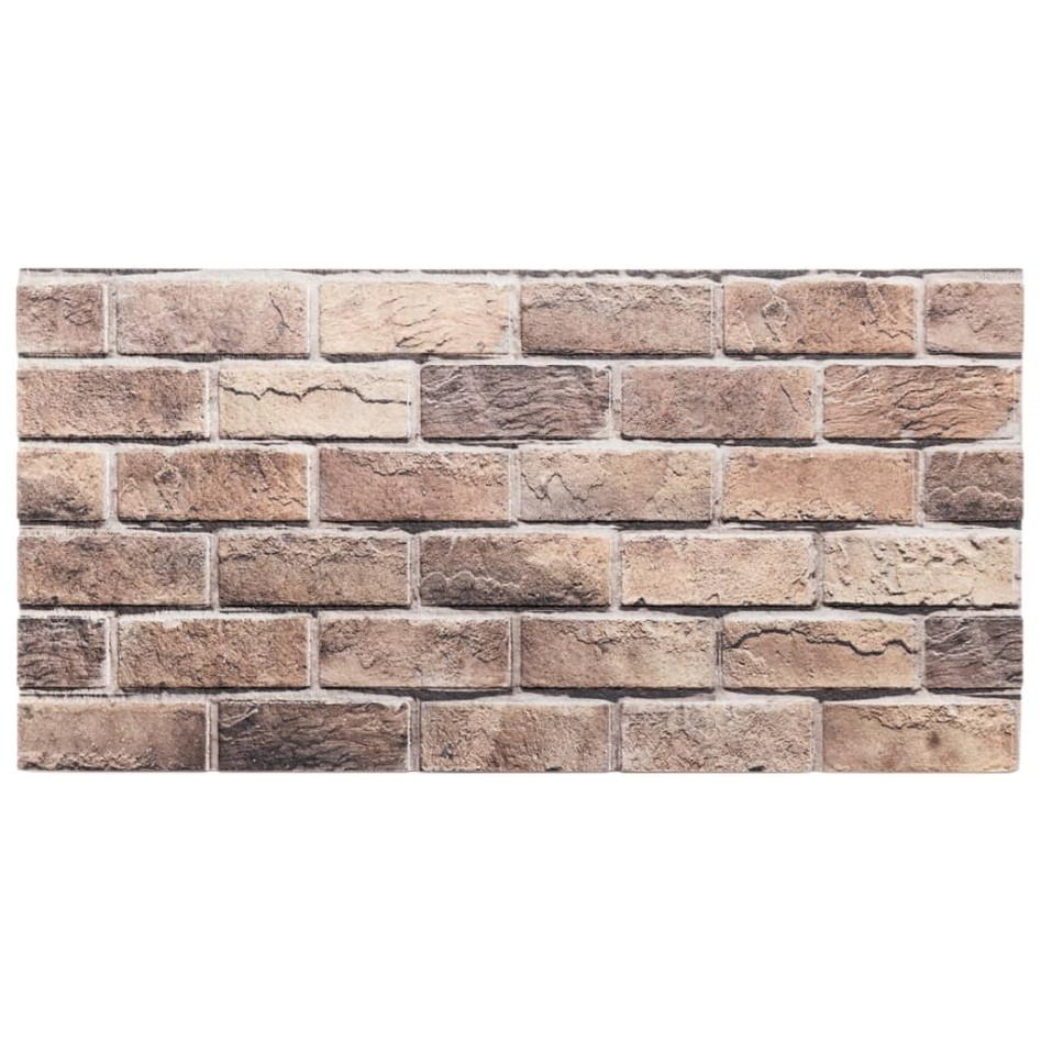 Paneles de pared 3D 10 unidades EPS marrón 100x50