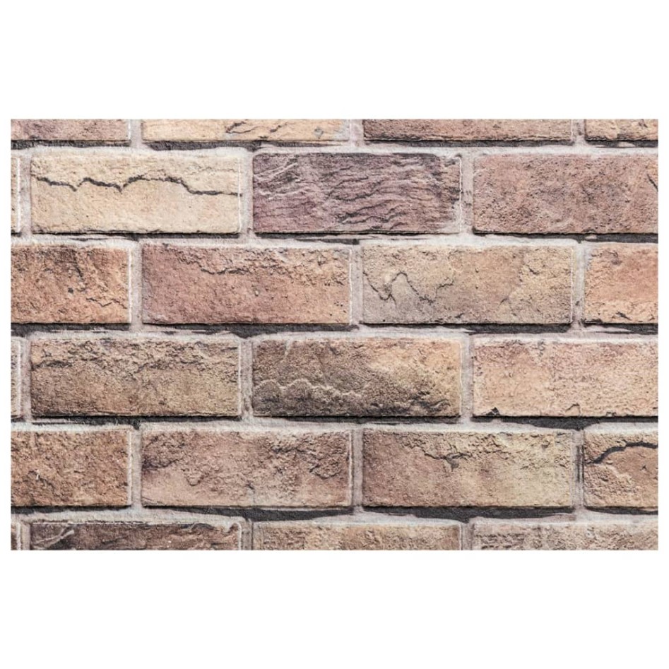 Paneles de pared 3D 10 unidades EPS marrón 100x50