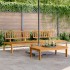 Sofás centrales palets de jardín 2 uds madera maciza de