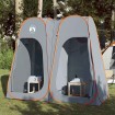 Tienda de privacidad pop-up impermeable gris y naranja