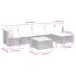 Set de muebles de jardín 6 pzas y cojines ratán sintético
