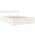 Estructura de cama sin colchón madera de pino blanca 150x200