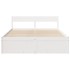 Estructura de cama sin colchón madera de pino blanca 150x200