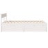 Estructura de cama sin colchón madera de pino blanca 150x200