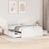 Estructura de cama sin colchón madera de pino blanca 120x200