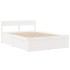Estructura de cama sin colchón madera de pino blanca 120x200