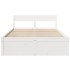 Estructura de cama sin colchón madera de pino blanca 120x200